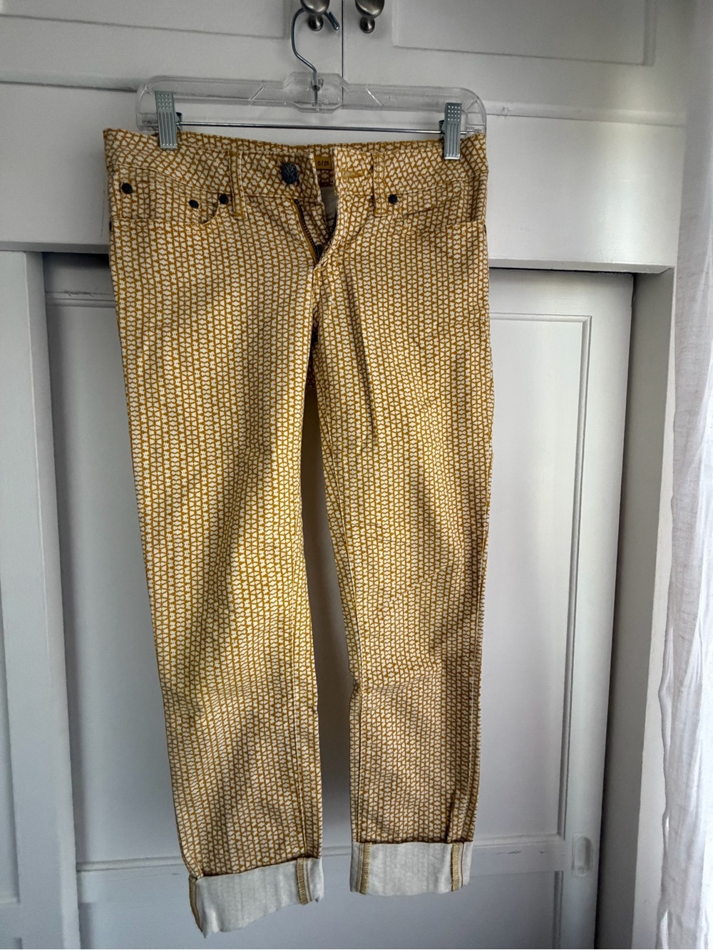 Women’s Prana Mustard Yellow Patterned Jeans